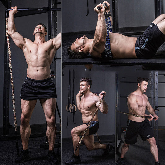 Barra portátil INNSTAR Fitness Push Rod con bandas de resistencia para entrenamiento completo y Pilates.